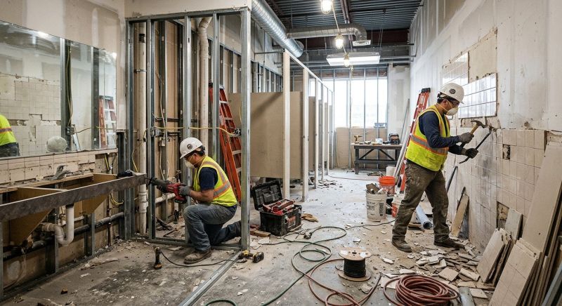 Industrial Bathroom Renovation in Arvada, CO